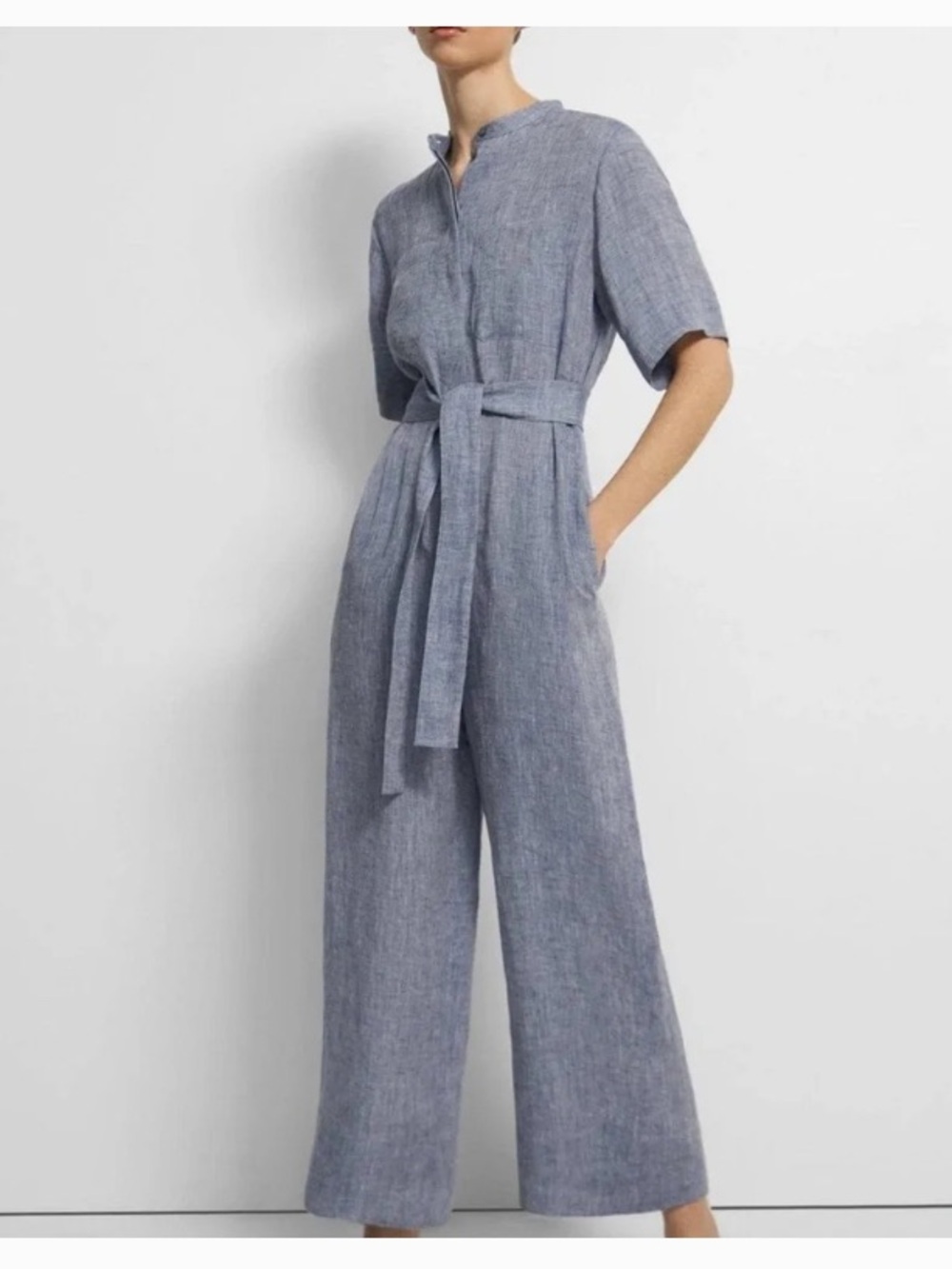 THEORY Hemp Chambray Jumpsuit